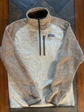 Patagonia Men's Half-Zip Pullover - Tan and Brown